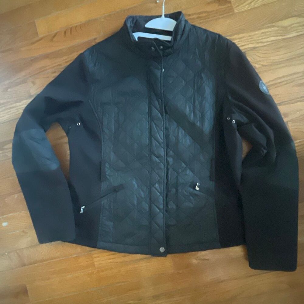 Lauren Ralph Lauren collared black quilted jacket size 1xl preowned - Picture 11 of 16